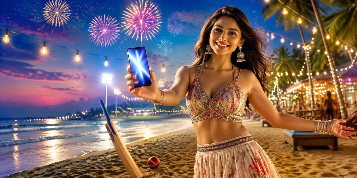Indian cricket and lottery players overlooking a beach in India