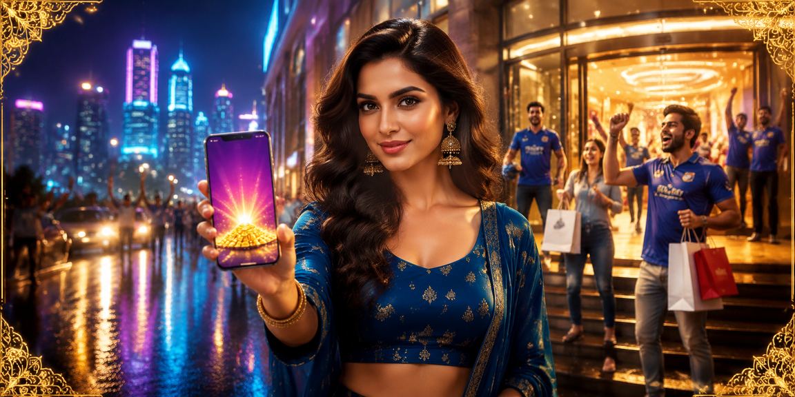 Mumbai city at night with gaming neon lights